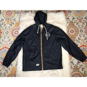 Weatherproof Mens Windbreaker Jacket Blue Pockets Lightweight Solid Zipper XL